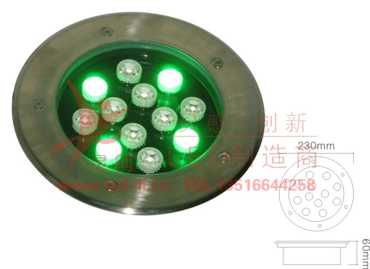 12W单色埋灯