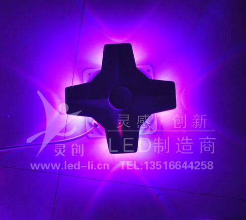 LED紫色十字星光灯4W